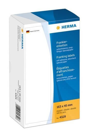 HERMA 4329 Frankieretiketten doppelt 163x45 mm 500 Stück