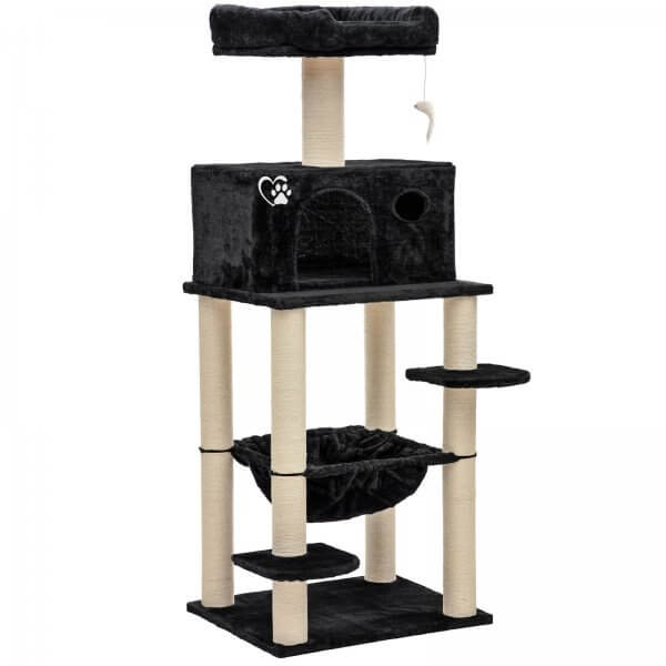 Katzenbaum Kratzbaum Felix Schwarz 147 cm hoch