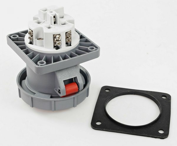 CEE-Einbausteckdose Anbaudose IP67 63A 5-polig 3P-N-E-P 415V Schraubanschluss