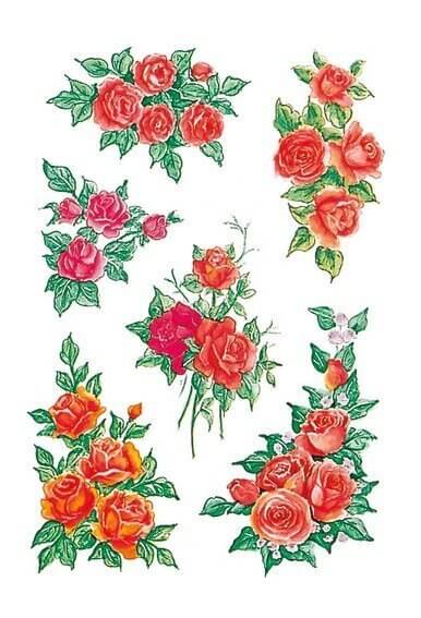 HERMA 3809 10x Sticker DECOR Rosenbouquets