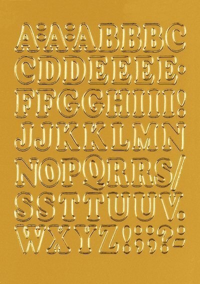 HERMA 4183 Buchstaben 12 mm A-Z Folie gold 10 Bl.