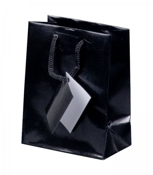 Geschenktüte in Schwarz Hochglanz 114 x 64 x 146 mm