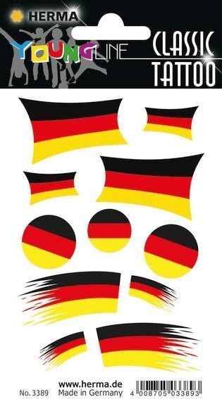 HERMA 3389 10x Tattoos Deutschland Fahnen
