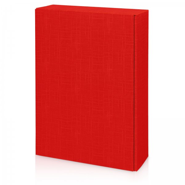 Präsentkarton für 3 Flaschen 360x250x90 mm strukturgeprägt Rot