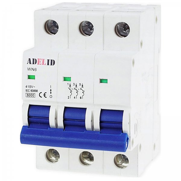 LS-Schalter Leitungsschutzschalter Sicherungsautomat 3-polig C 20A 230/400V AC