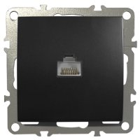 Netzwerkdose CAT 5 LAN RJ45 Port Anschlussdose Unterputz Schwarz Matt Netzwerkdose CAT 5 LAN RJ45 Port Anschlussdose Unterputz Schwarz Matt