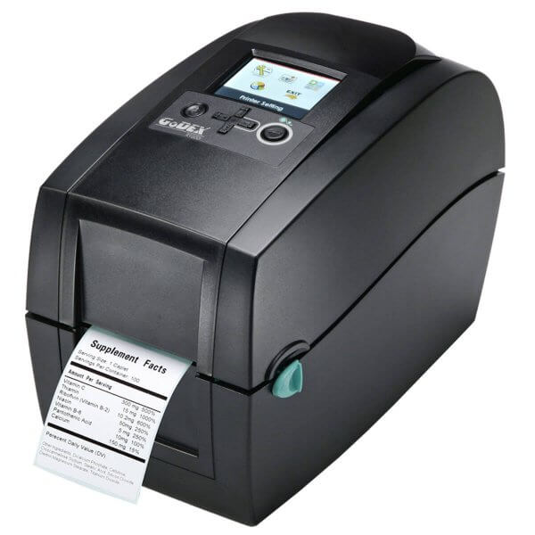 GoDEX Desktopdrucker RT200i 203 dpi USB LAN seriell Display