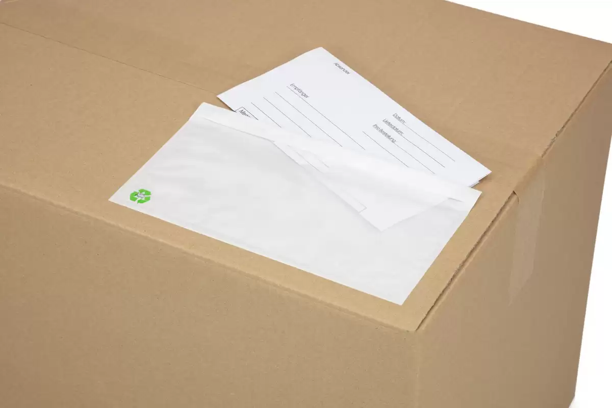 1000 Lieferscheintaschen Pergamin Papier DIN lang transparent