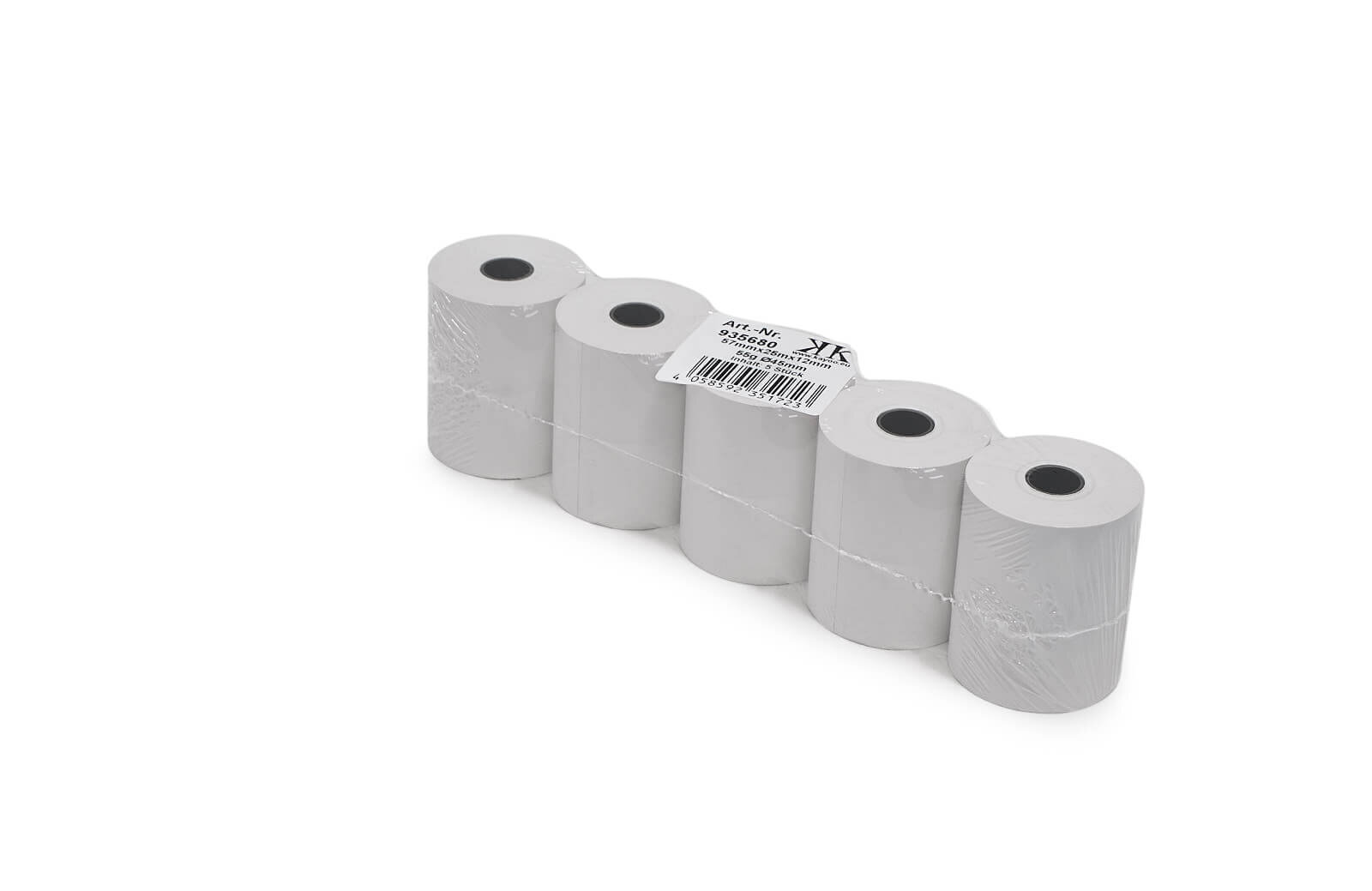 Thermorollen 57mm x 25m x 12mm EC Cash Rollen Kassenrollen BPA frei 57x25x12 55g 