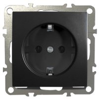 Schuko Steckdose Unterputz Schutzkontakt 1-Fach 16A 220-250V Schwarz Matt Schuko Steckdose Unterputz Schutzkontakt 1-Fach 16A 220-250V Schwarz Matt