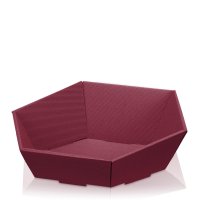 Präsentkorb Geschenkkorb 465x415x90/155 mm offene Welle Rot Bordeaux Präsentkorb Geschenkkorb 465x415x90/155 mm offene Welle Rot Bordeaux