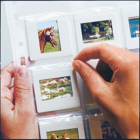 HERMA 7699 Diahüllen für Kleinbild-Dias Folie klar/matt 100 Hüllen