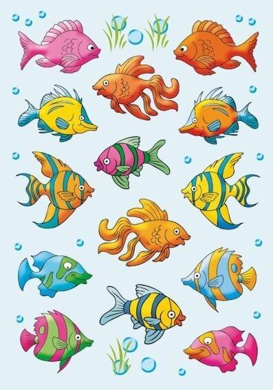 HERMA 3333 10x Sticker DECOR Fische