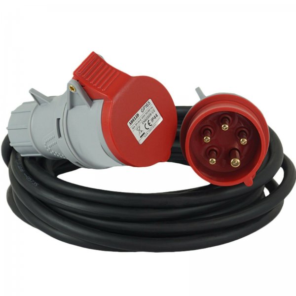 CEE-Verlängerungskabel Starkstromverlängerung 16A 400V 5-polig 5x2,5mm² 2m