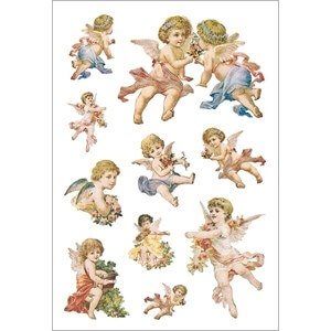 HERMA 3338 10x Sticker DECOR Nostalgische Engel beglimmert