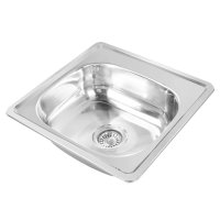 MIDORI® Edelstahl Einbauspüle Küchenspüle 48 x 48 cm mit Sieb
