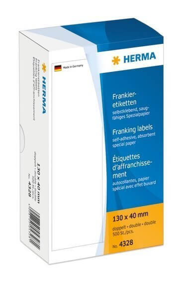 HERMA 4328 Frankieretiketten doppelt 130x40 mm 500 Stück