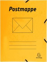 Postmappe DIN A4 aus Colorspan-Karton mit Gummizügen Gelb
