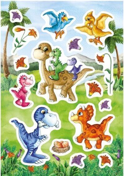 HERMA 15214 10x Sticker MAGIC Dinokinder Folie