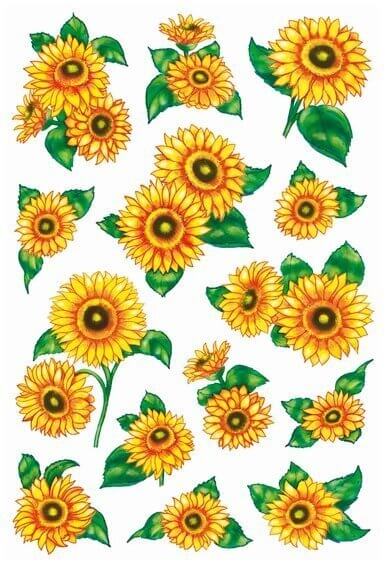 HERMA 3346 10x Sticker DECOR Sonnenblumen beglimmert