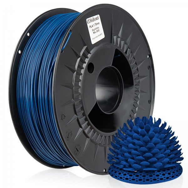 Midori® 3D PLA Filament 1,75mm 1kg Spule Signalblau RAL5005