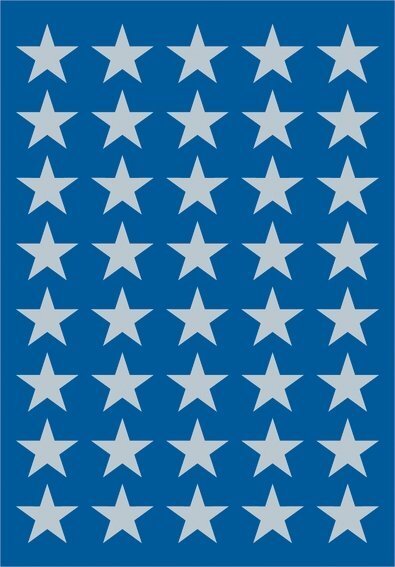 HERMA 3417 10x Sticker DECOR Sterne 5-Zackig silber Ø 13 mm