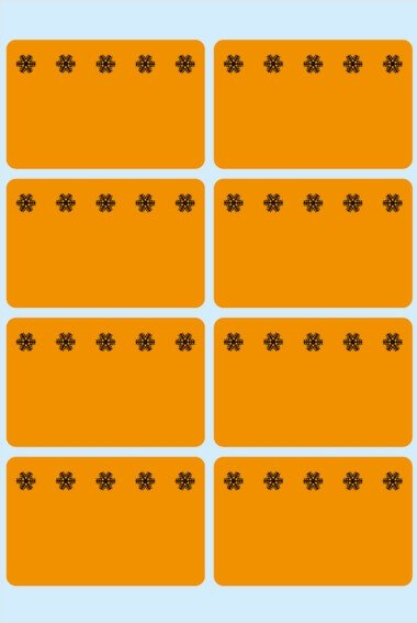 HERMA 3774 Tiefkühletiketten orange 26x40 mm Eiskristalle 480 Stück