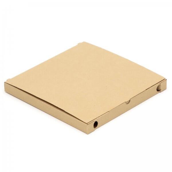 Pizzakarton 320 x 320 x 30 mm "Cuboxale" Blanko Braun