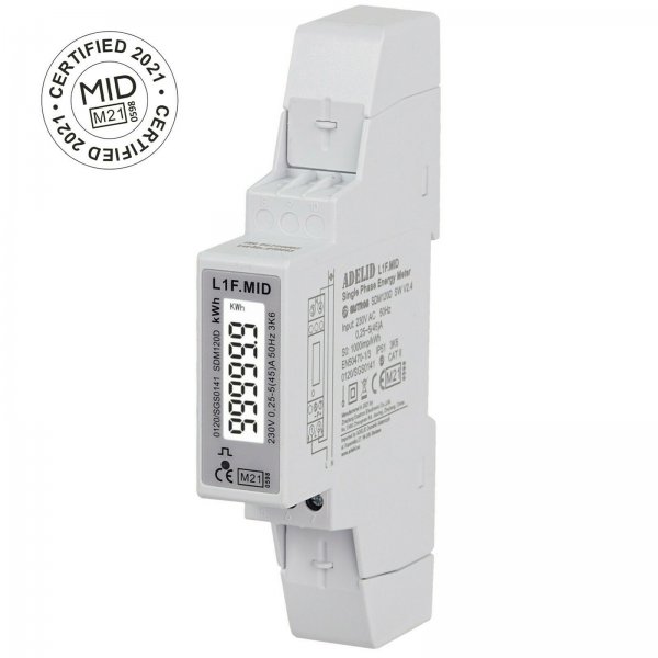 Wechselstromzähler DIN Hutschiene Stromzähler digital LCD 1-Phase S0 Interface 5(45)A