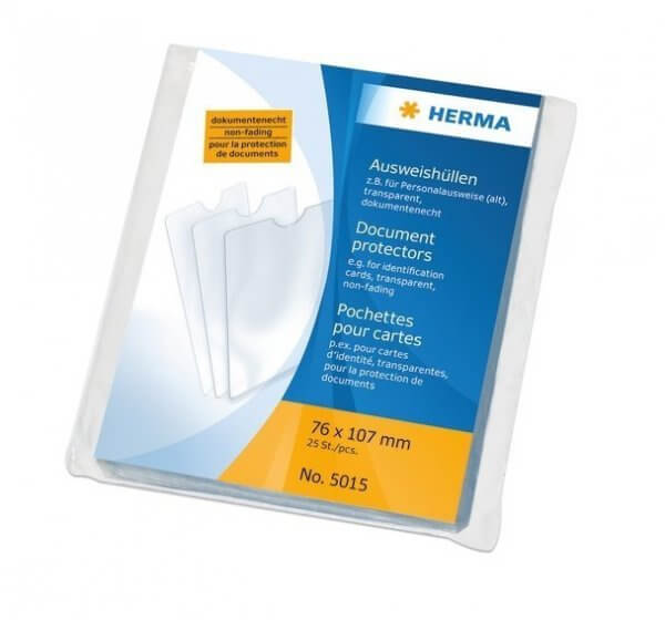 HERMA 5015 25x Ausweishüllen 76x107 mm für Personalausweise