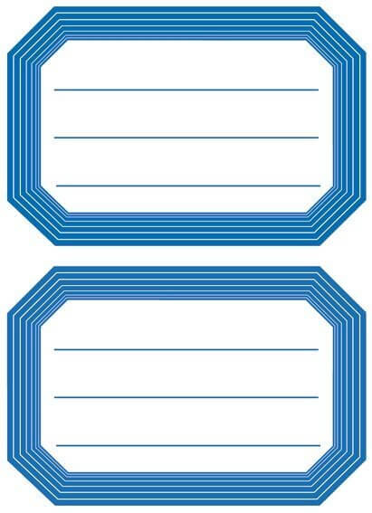 HERMA 5714 10x Schuletiketten neutral blauer Rand liniert 82x55 mm