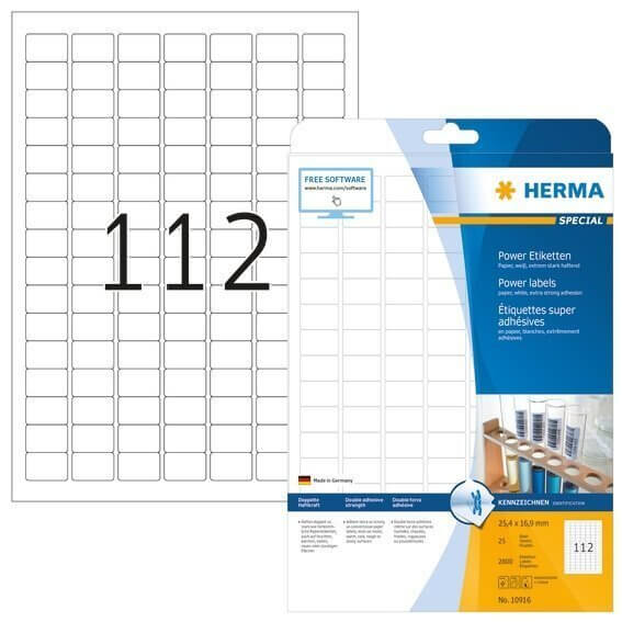 HERMA 10916 Etiketten A4 254x169 mm weiß extrem stark haftend Papier matt 2800 Stück