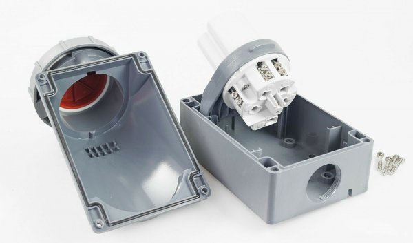 CEE-Wandsteckdose Aufputz IP67 63A 5-polig 3P-N-E-P 415V Schraubanschluss