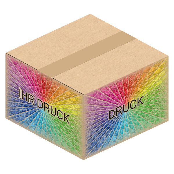 Faltkarton 186 x 186 x 120 mm (2-wellig) mit Digitaldruck