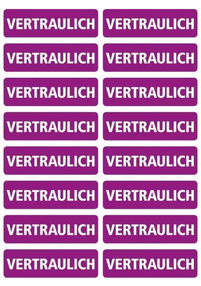 HERMA 15037 Textetiketten Vertraulich 12 x 40 mm 1600 Stück