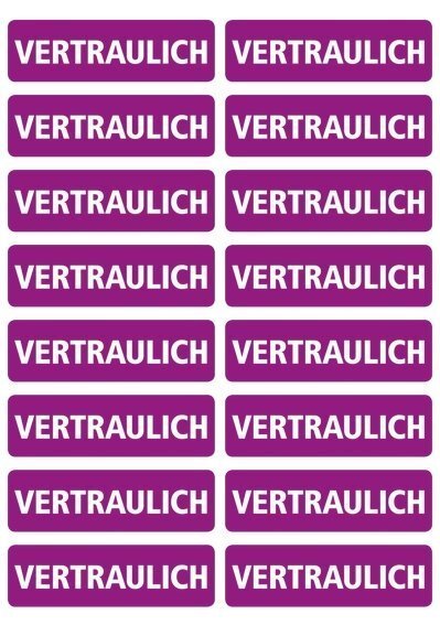 HERMA 15037 Textetiketten Vertraulich 12 x 40 mm 1600 Stück