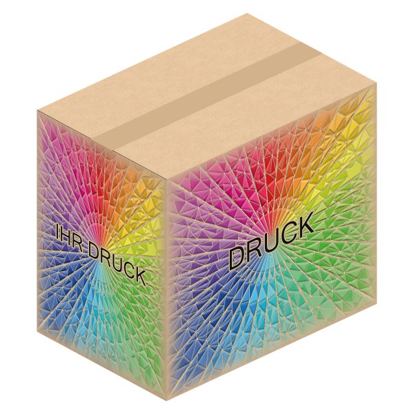 Faltkarton 450 x 300 x 400 mm (2-wellig) A3+ mit Digitaldruck