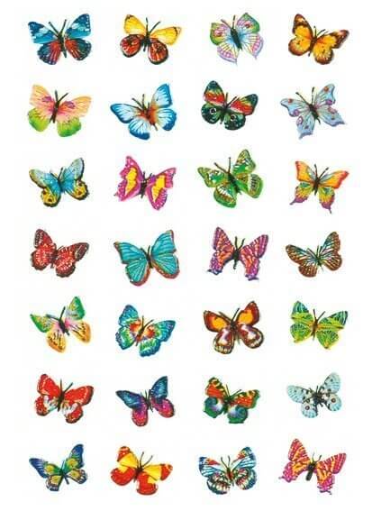 HERMA 6819 10x Sticker MAGIC Schmetterlinge Glitterfolie