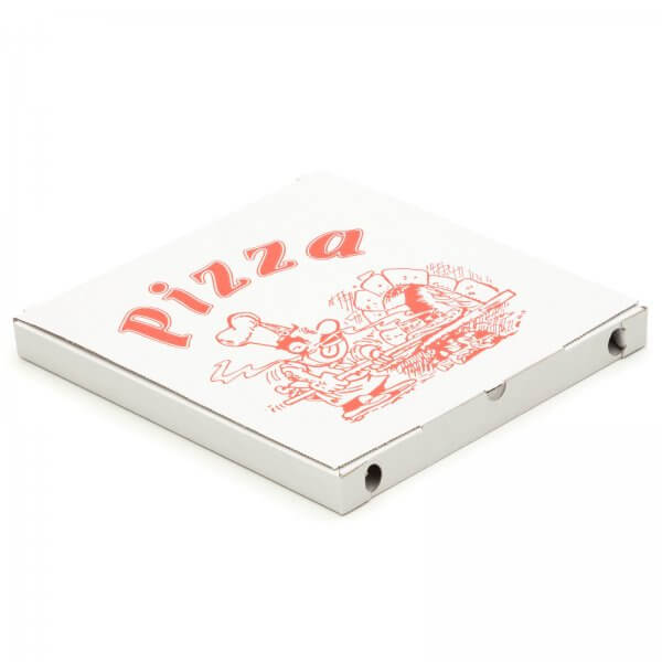 Pizzakarton 320 x 320 x 40 mm "Cuboxale" Weiß
