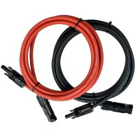 1 Paar Solarkabel Verlängerungskabel MC4 Stecker 6mm² 1500V DC Rot/Schwarz 10m IP67 1 Paar Solarkabel Verlängerungskabel MC4 Stecker 6mm² 1500V DC Rot/Schwarz 10m IP67
