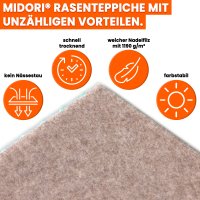 Preview: Rasenteppich Kunstrasen Beige Drainage-Noppen Outdoor Balkon Preview: Rasenteppich Kunstrasen Beige Drainage-Noppen Outdoor Balkon