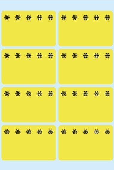 HERMA 3771 Tiefkühletiketten gelb 26x40 mm Eiskristalle 480 Stück