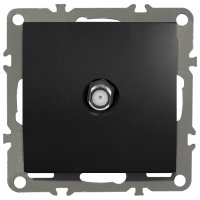 Antennendose 1-Loch SAT TV Dose F-Stecker Unterputz Schwarz Matt Antennendose 1-Loch SAT TV Dose F-Stecker Unterputz Schwarz Matt