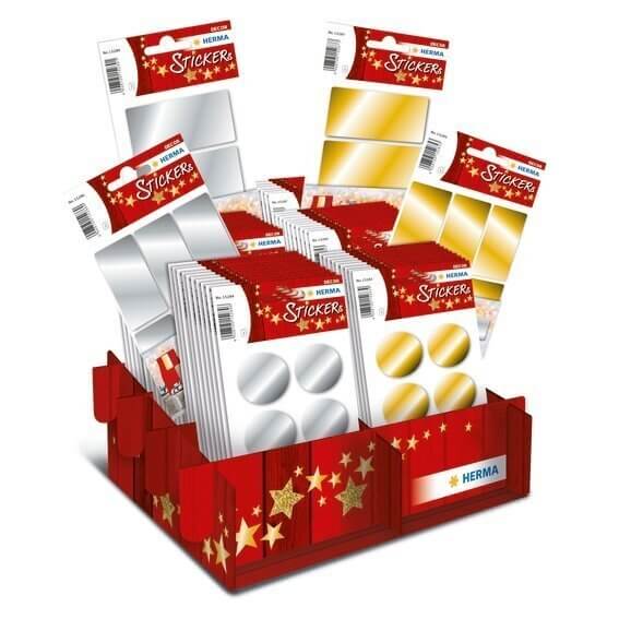 HERMA 15282 Display Sticker Geschenke Gold & Silber