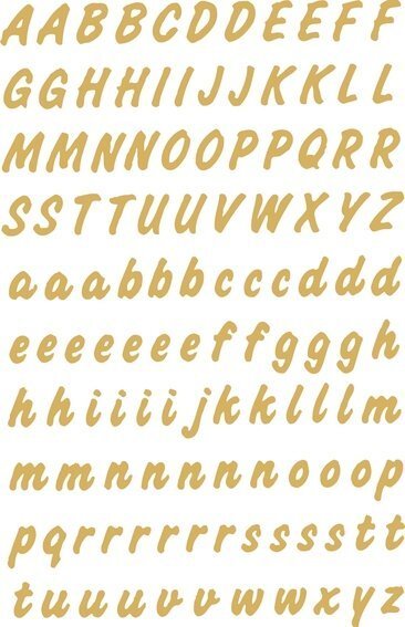 HERMA 4152 Buchstaben 8 mm A-Z wetterfest Folie transparent gold 20 Bl.