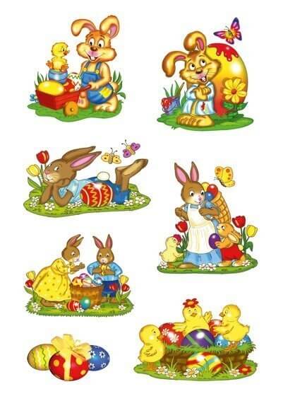 HERMA 3718 10x Sticker DECOR Hasenparade beglimmert