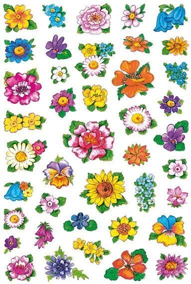 HERMA 3522 10x Sticker DECOR Kleine Blumenköpfe