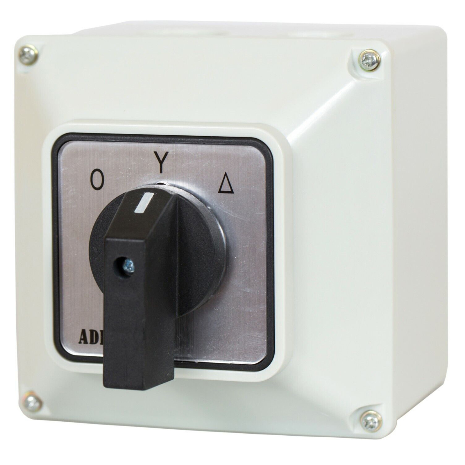 Produktbild von RSE Universal-Drehschalter L-0-R – 3 Positionen, 32A, 230/400V, 3-Phasen, Mit Gehäuse – Für Links/Rechts Oder Auf/Ab