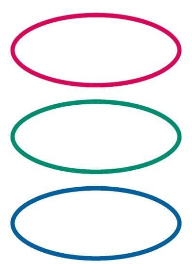 HERMA 5782 10x Schuletiketten neutral rot/grün/blau oval