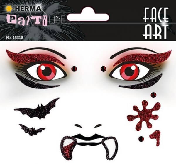 HERMA 15318 5x Face Art Sticker Vampir